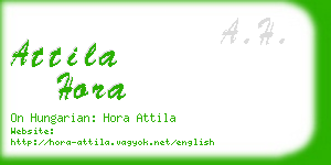 attila hora business card